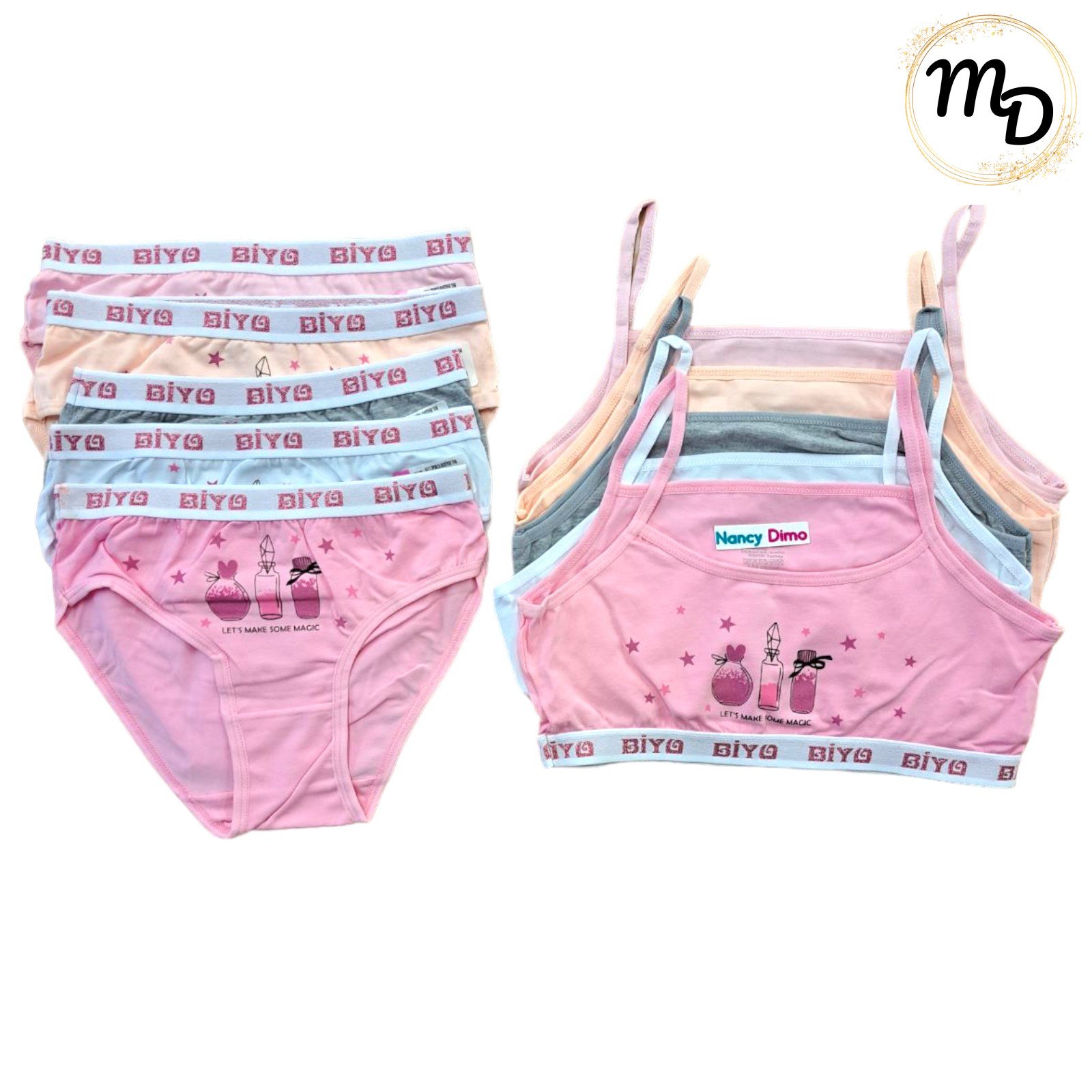 01-01__1600-o1-1 Σετ Παιδικό 5αδα Μπουστάκι-Κυλοτάκι Νο 12 Για Κορίτσι Βαμβακερό 100% - Image 1