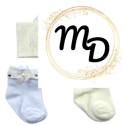 Καλτσάκια 0-6μην. Σετ Με Κορδέλα Maria Shop Για Κορίτσι Βαμβακερά