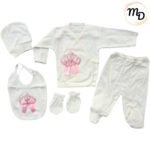Σετ Ρούχων Βρεφικό Maria Shop 0-3μην. Για Κορίτσι Βαμβακερό
