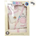 Βρεφικό Σετ Λουτρού 3τμχ Maria Shop για Κορίτσι Πετσέτα, Μπουρνούζι, Γάντι Μπάνιου, Παντόφλες - Image 2