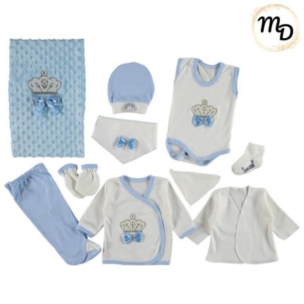 Σετ Ρούχων Βρεφικό Maria Shop 0-3μην. Για Αγόρι Βαμβακερό