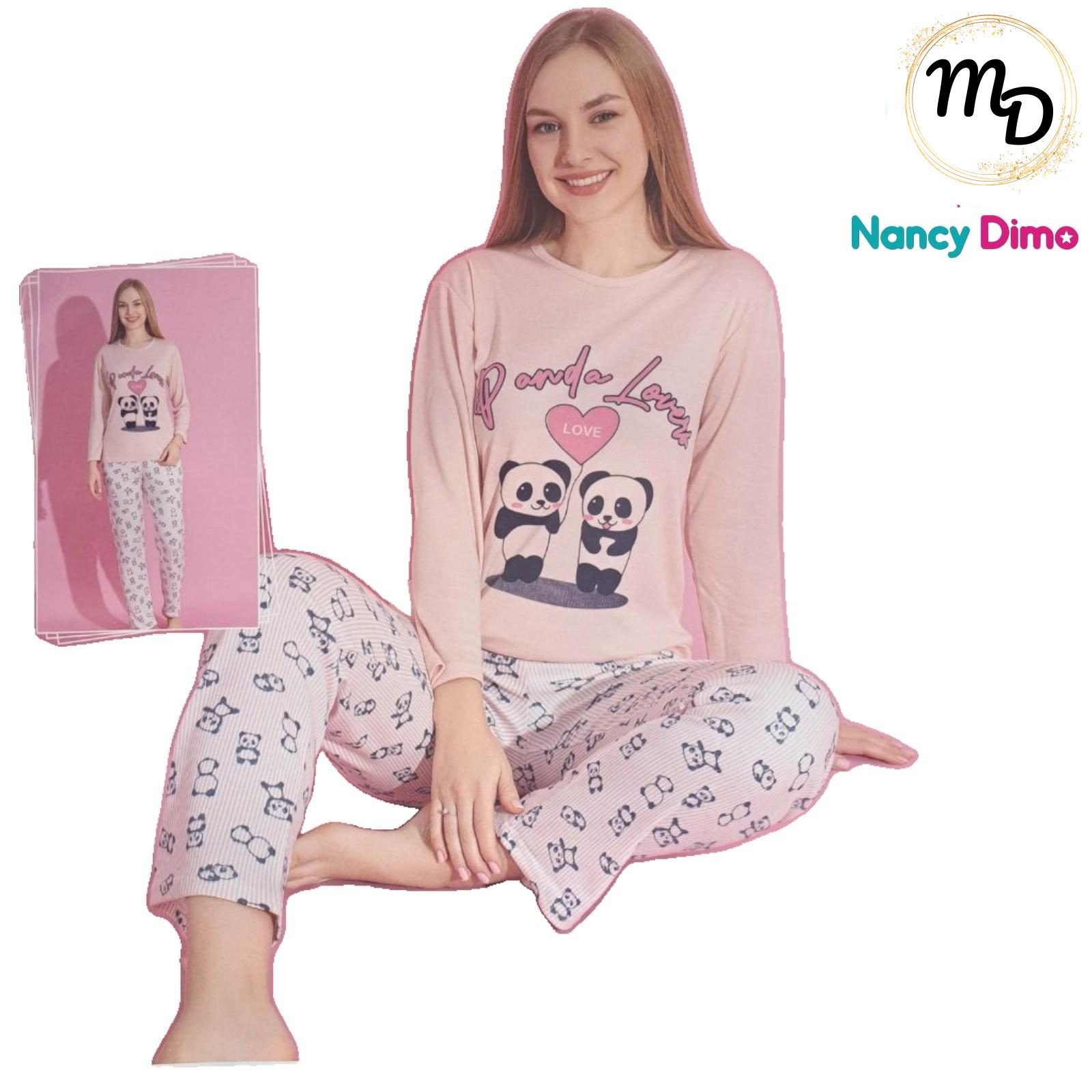 01-12459-o1 Πυζάμα Φθινοπωρινή Γυναικεία Νο Μ Interlock Maria Shop Βαμβακερή - Image 1