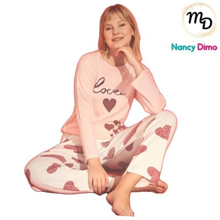 Πυζάμα Φθινοπωρινή Γυναικεία Νο XXL Interlock Maria Shop Βαμβακερή