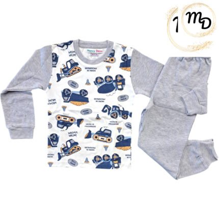 Πυζάμα Παιδική 5-6χρ Maria Shop Για Αγόρι Interlock Βαμβακερή