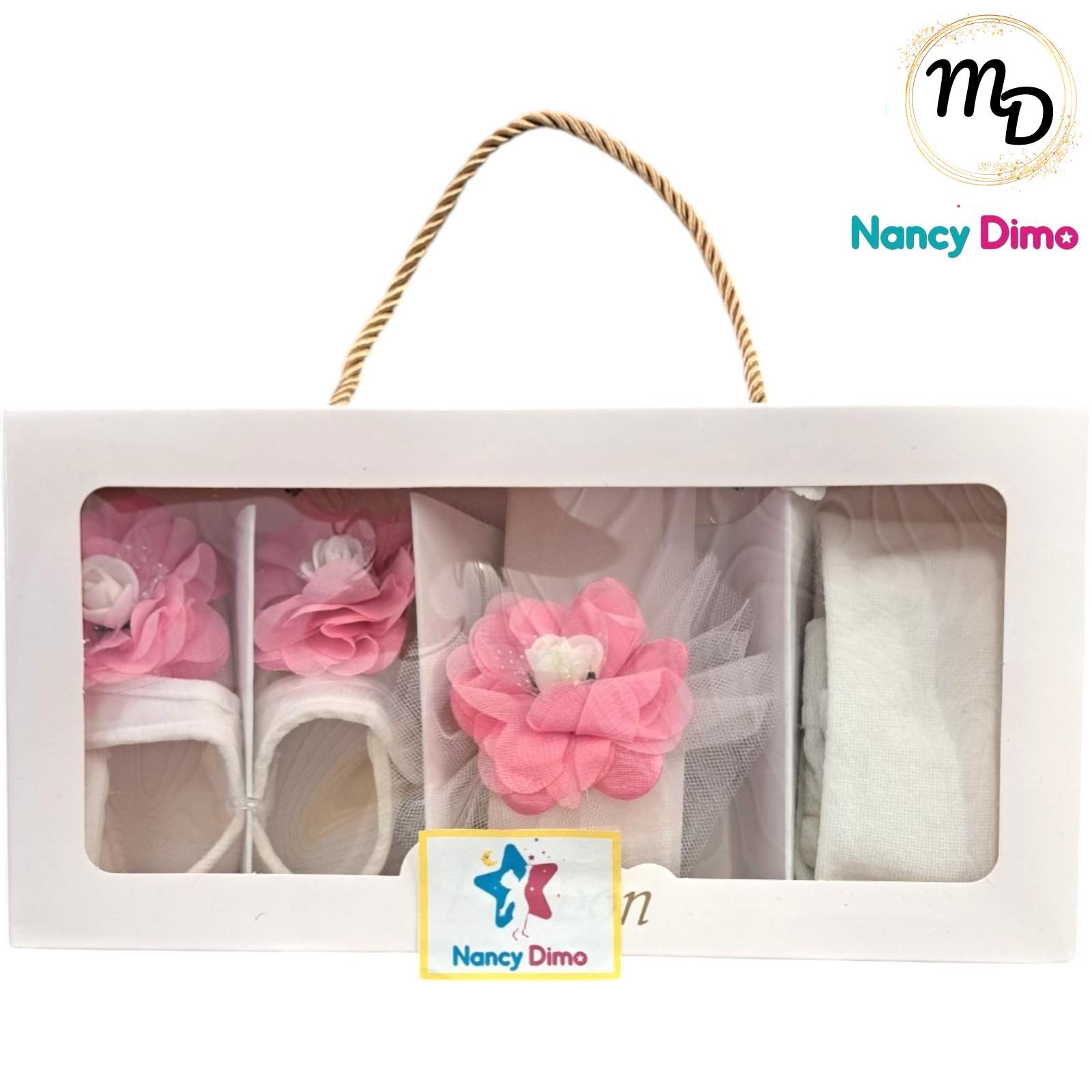 01-1530-o1-1 Παπούτσι Με Κορδέλα και Καλσόν Maria Shop Για Κορίτσι 0-6 μηνών Βαμβακερό - Image 1