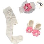 Παπούτσι Με Κορδέλα και Καλσόν Maria Shop Για Κορίτσι 0-6 μηνών Βαμβακερό - Image 2