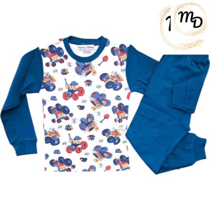 Πυζάμα Παιδική 4-5χρ Maria Shop Για Αγόρι Interlock Βαμβακερή