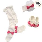 Παπούτσι Με Κορδέλα και Καλσόν Maria Shop Για Κορίτσι 0-6 μηνών Βαμβακερό - Image 2