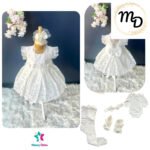 Σετ Βρεφικό Φόρεμα Maria Shop 6-9μην Για Κορίτσι Βαβμβακερό