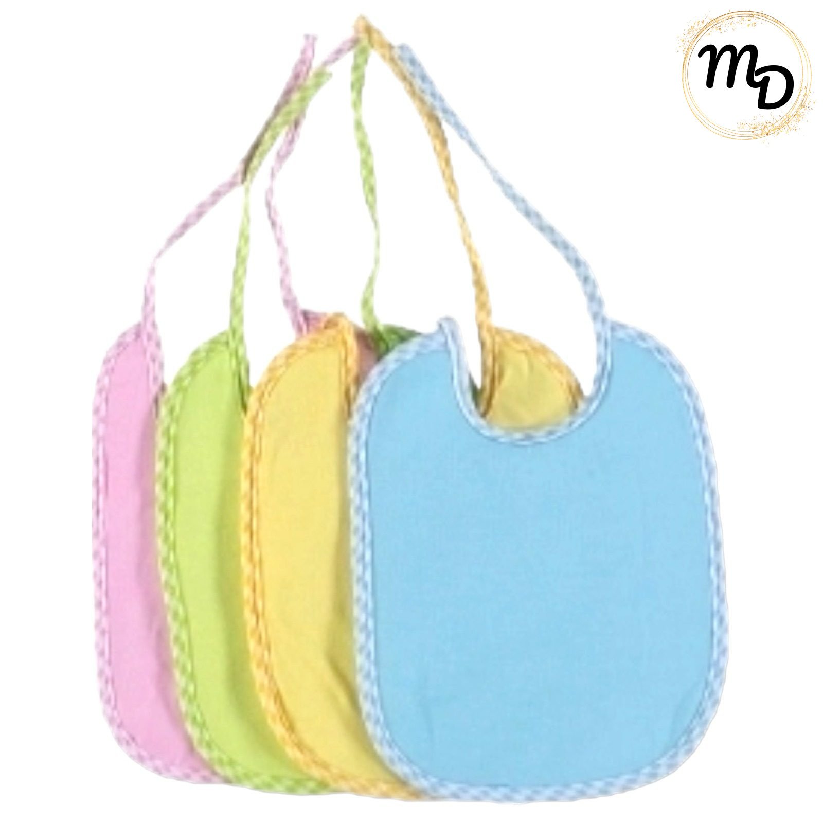 01-2443-o1 Σαλιάρα Αδιάβροχη Με Κορδονάκι 12αδα Maria Shop Για Αγόρι/Κορίτσι Βαμβακερή - Image 1