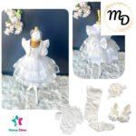 Σετ Βρεφικό Φόρεμα Maria Shop 6-9μην Για Κορίτσι Βαβμβακερό