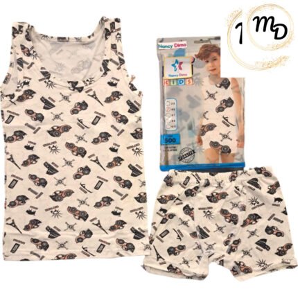 Σετ Φανελάκι – Boxer Παιδικό Νο 6-7 Βαμβακερό 95% Elastan 5%