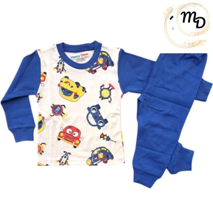 Πυζάμα Παιδική 3-4χρ Maria Shop Για Αγόρι Interlock Βαμβακερή