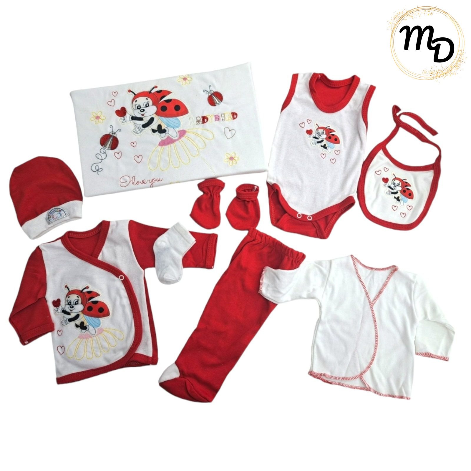 01-38Z1000-o1-3 Σετ Ρούχων Βρεφικό Maria Shop 0-3μην. Για Κορίτσι Βαμβακερό - Image 1