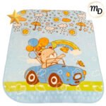 Κουβέρτα Βρεφική Κούνιας 130x105cm Σε Κουτί Maria Shop Για Αγόρι Βελουτέ