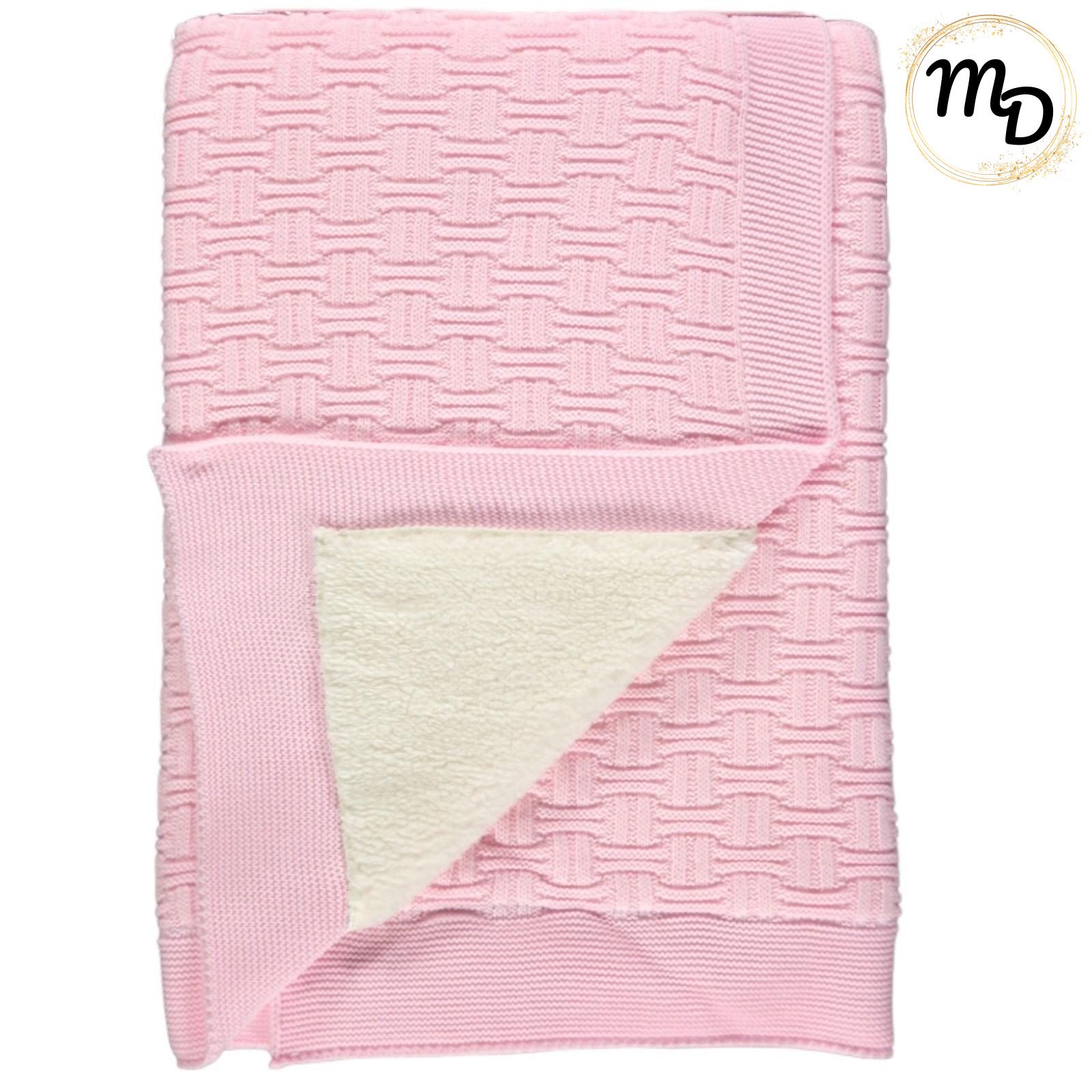 01-4675-o1-1 Κουβέρτα Βρεφική Αγκαλιάς Με Γούνα 90x85cm Maria Shop Για Κορίτσι Βαμβακερή - Image 1