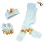 Παπούτσι Με Κορδέλα και Καλσόν Maria Shop Για Κορίτσι 0-6 μηνών Βαμβακερό - Image 2