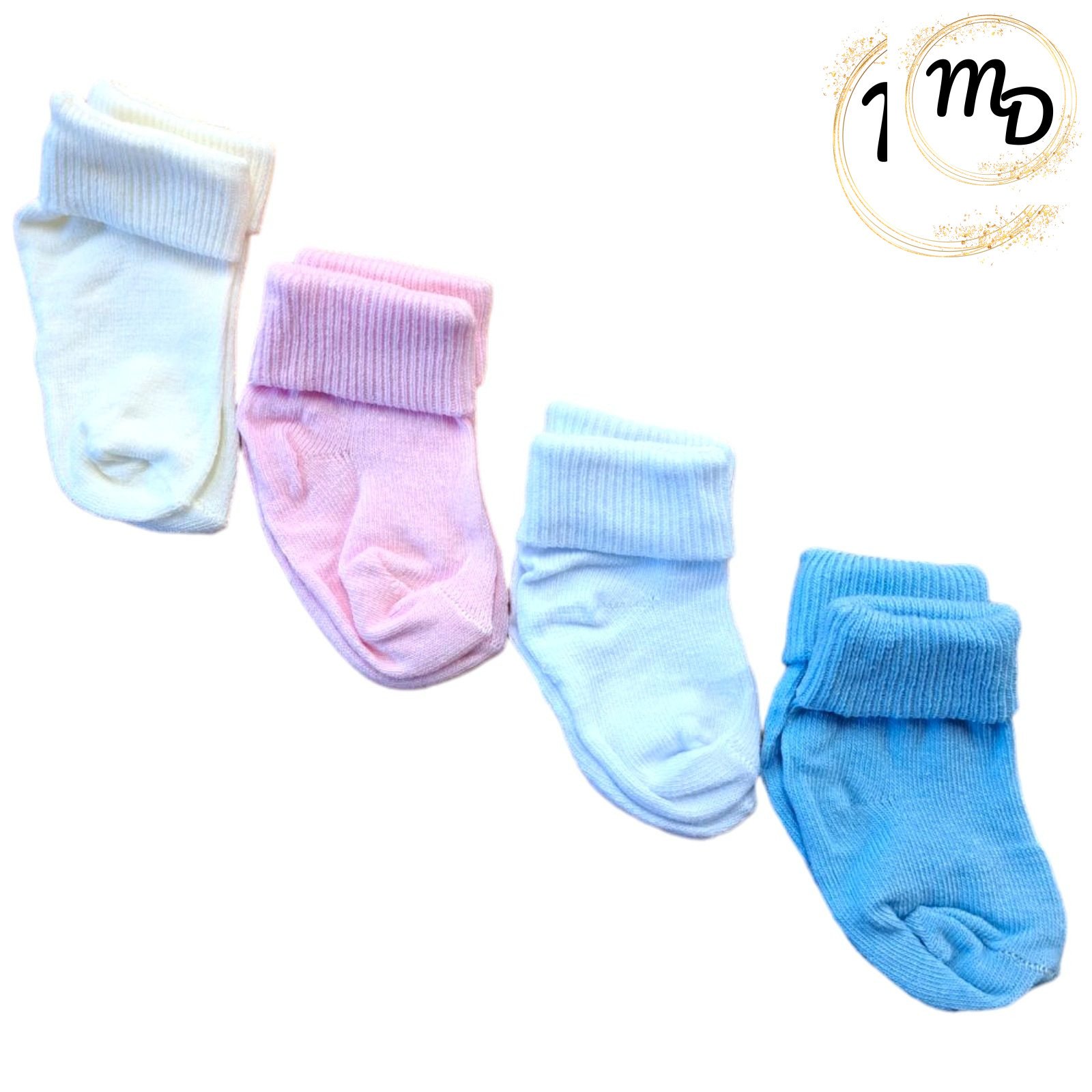 01-4850-o1 Καλτσάκια 0-1χρ. Βρεφικά 12αδα Maria Shop Για Κορίτσι/Αγόρι Βαμβακερά - Image 1