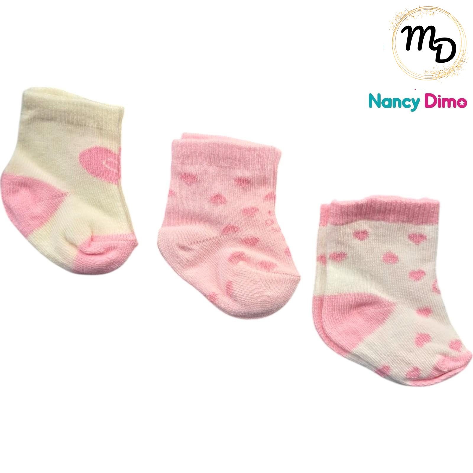 01-5215-o1 Καλτσάκια 0-6μην. Βαμβακερά 3αδα Maria Shop Για Κορίτσι - Image 1