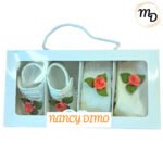 Παπούτσι Με Κορδέλα και Καλσόν Maria Shop Για Κορίτσι 0-6 μηνών Βαμβακερό