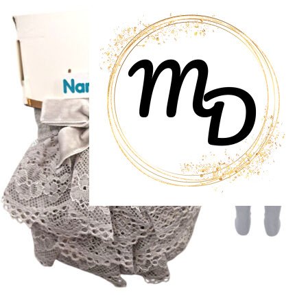 Καλσόν 0-6μην. Βρεφικό Φιγούρας Με Δαντέλα Γκρι Maria Shop Για Κορίτσι Βαμβακερό