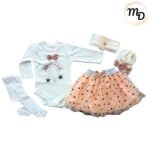 Σετ Ρούχων Βρεφικό Maria Shop 6μην. Για Κορίτσι Βαμβακερό