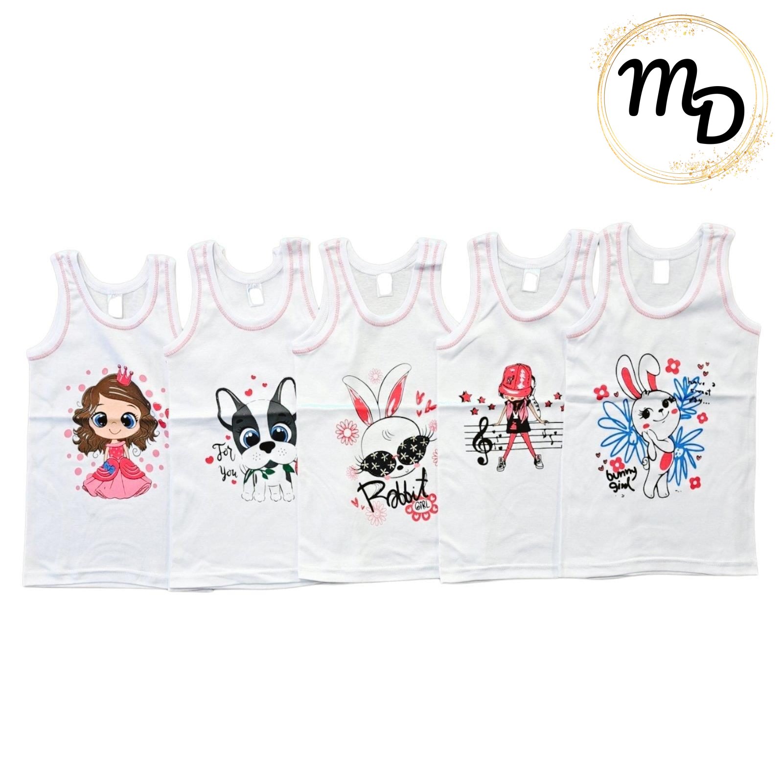 01-63__1350-o1-2 Φανελάκι 6αδα Παιδικό Νο 6 Βαμβακερό 100% - Image 1