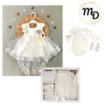 Σετ Βρεφικό Φόρεμα Maria Shop 6-9μην Για Κορίτσι Βαβμβακερό