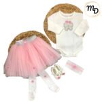 Σετ Ρούχων Βρεφικό Maria Shop 6μην. Για Κορίτσι Βαμβακερό