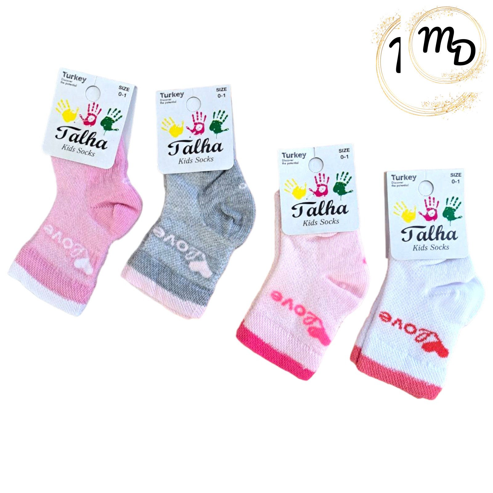 01-8053-o1 Καλτσάκια 0-1χρ. Βρεφικά 12αδα Maria Shop Για Κορίτσι Βαμβακερά - Image 1