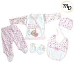 Σετ Ρούχων Βρεφικό Maria Shop 0-3μην. Για Κορίτσι Βαμβακερό