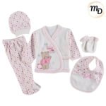 Σετ Ρούχων Βρεφικό Maria Shop 0-3μην. Για Κορίτσι Βαμβακερό