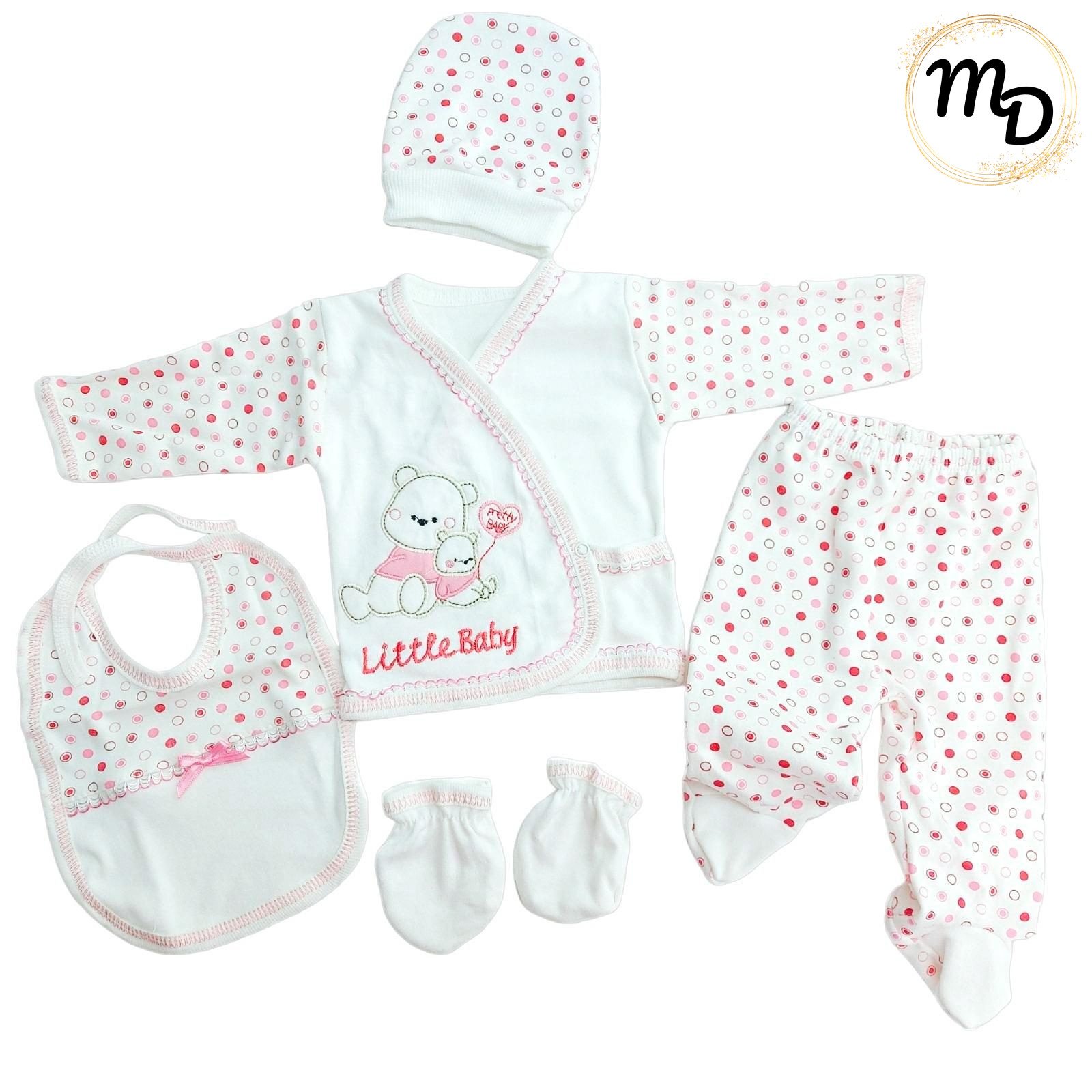 01-8948-o1-2 Σετ Ρούχων Βρεφικό Maria Shop 0-3μην. Για Κορίτσι Βαμβακερό - Image 1