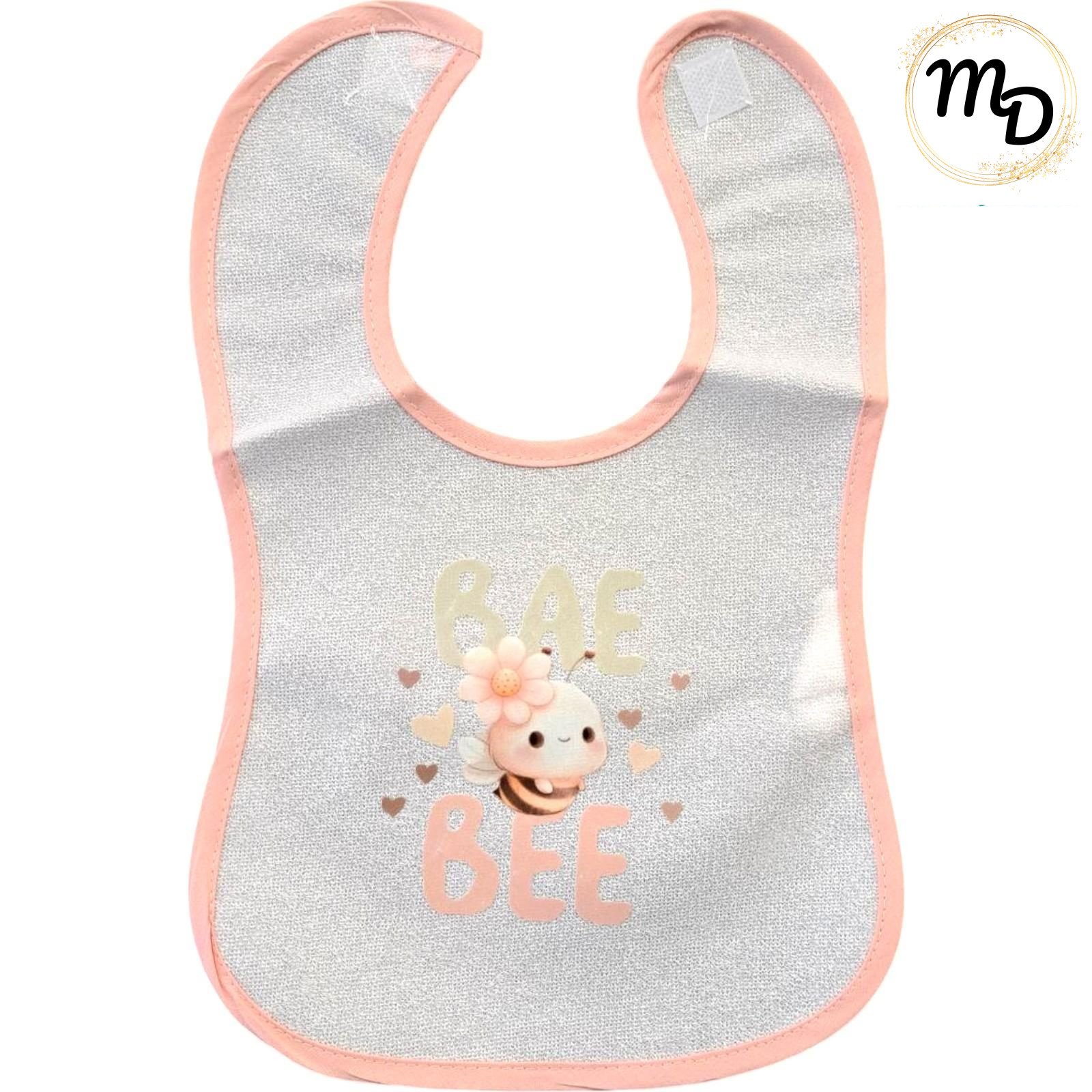 01-9170-o1-1 Σαλιάρα Αδιάβροχη Με Αυτοκόλλητο 6αδα Maria Shop Για Κορίτσι Βαμβακερή - Image 1