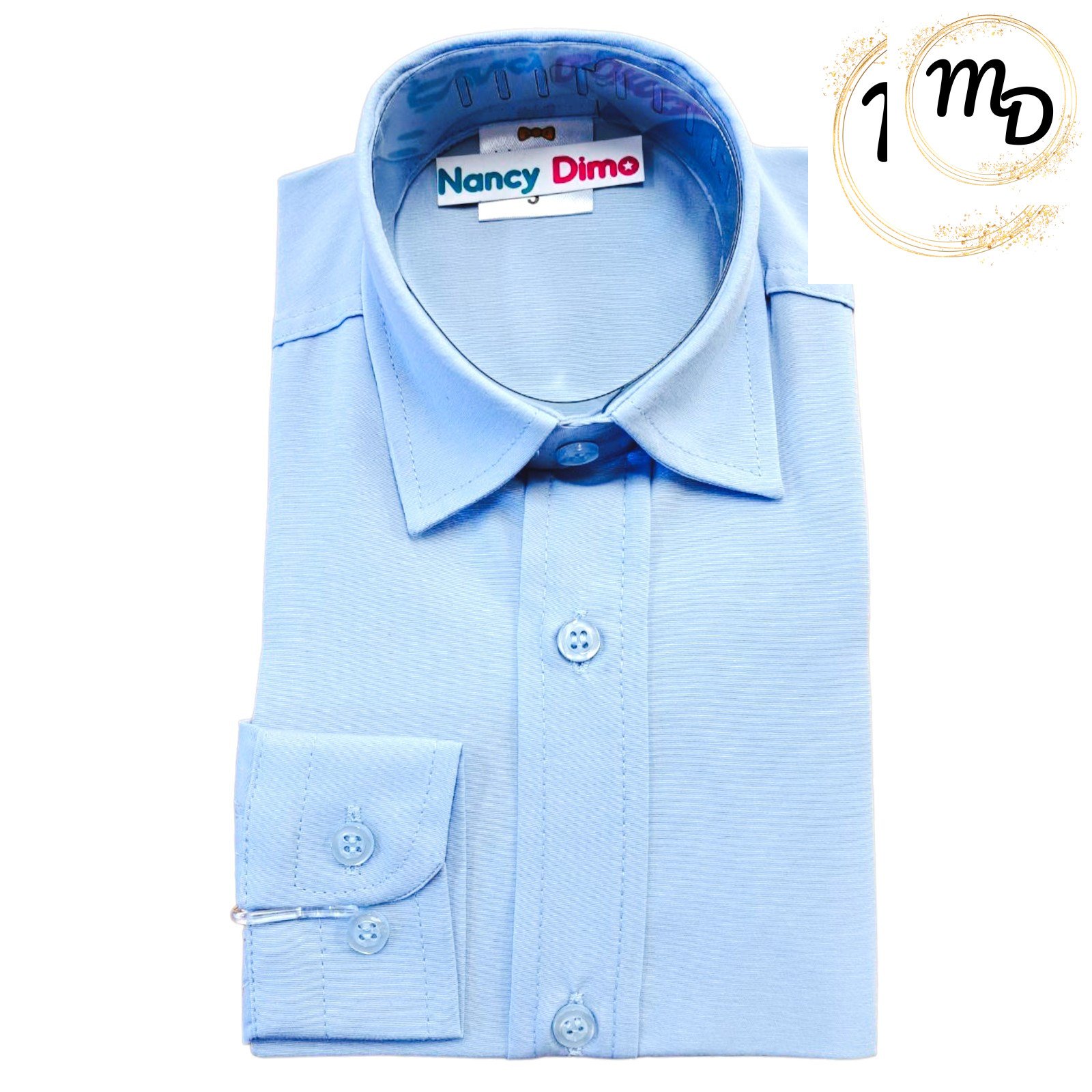 01-9760-o1 Πουκάμισο Παιδικό NancyDimo Νο 4 Για Αγόρι Βαμβακερό - Image 1