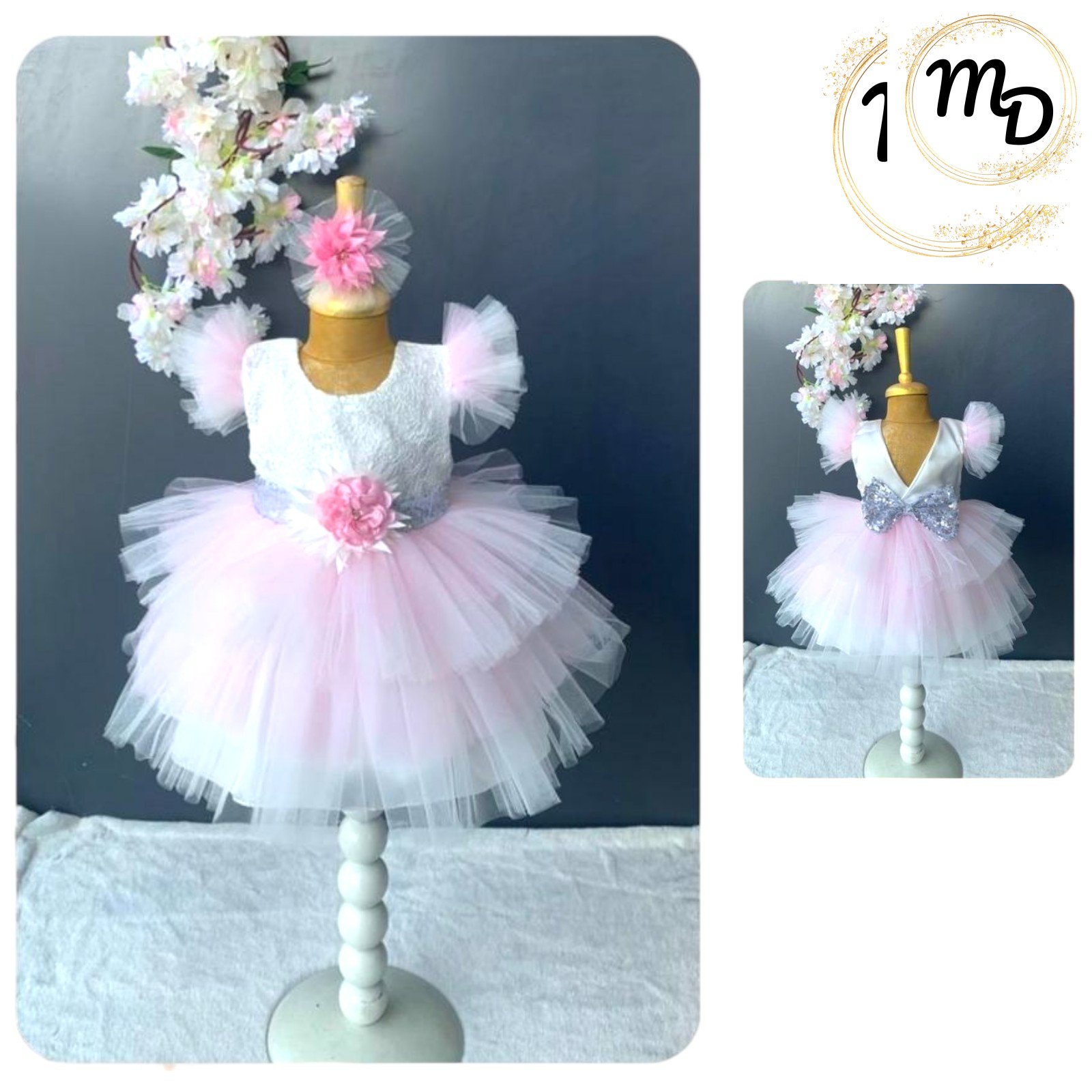02-01__1050-o1 Βρεφικό Φόρεμα Maria Shop 6-9μην Για Κορίτσι Βαβμβακερό 6-12μην - Image 1