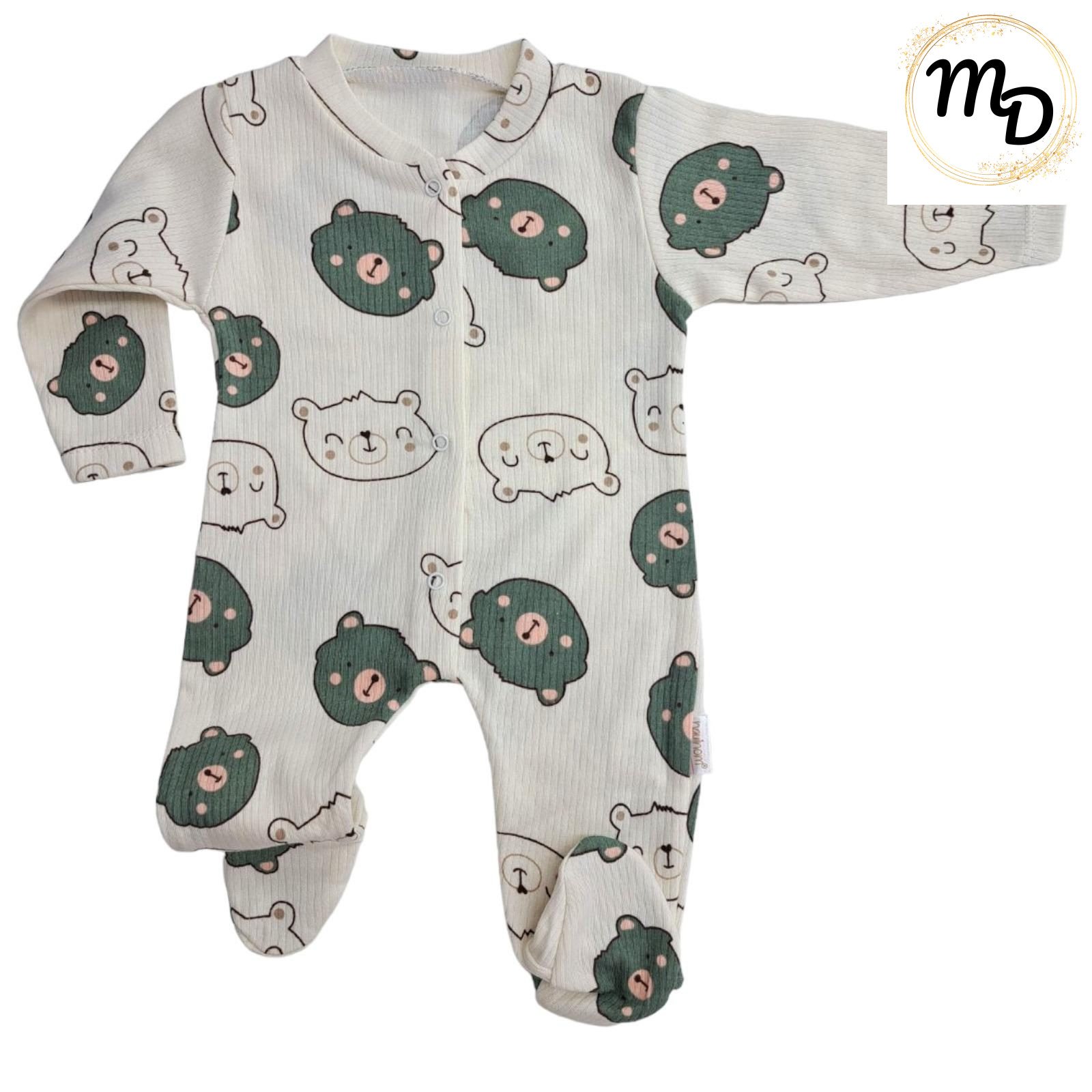 03-5335-o1-9 Ολόσωμο Φορμάκι Maria Shop 1-3-6μην. Για Αγόρι Βαμβακερό - Image 1