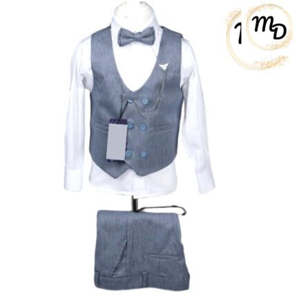 Κοστούμι Παιδικό Με Γιλέκο 13-14-15-16χρ Maria Shop Για Αγόρι Βαμβακερό