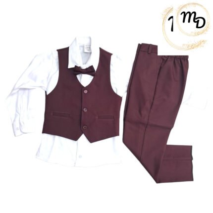 Κοστούμι Παιδικό Με Γιλέκο 5-6-7-8χρ Maria Shop Για Αγόρι Βαμβακερό