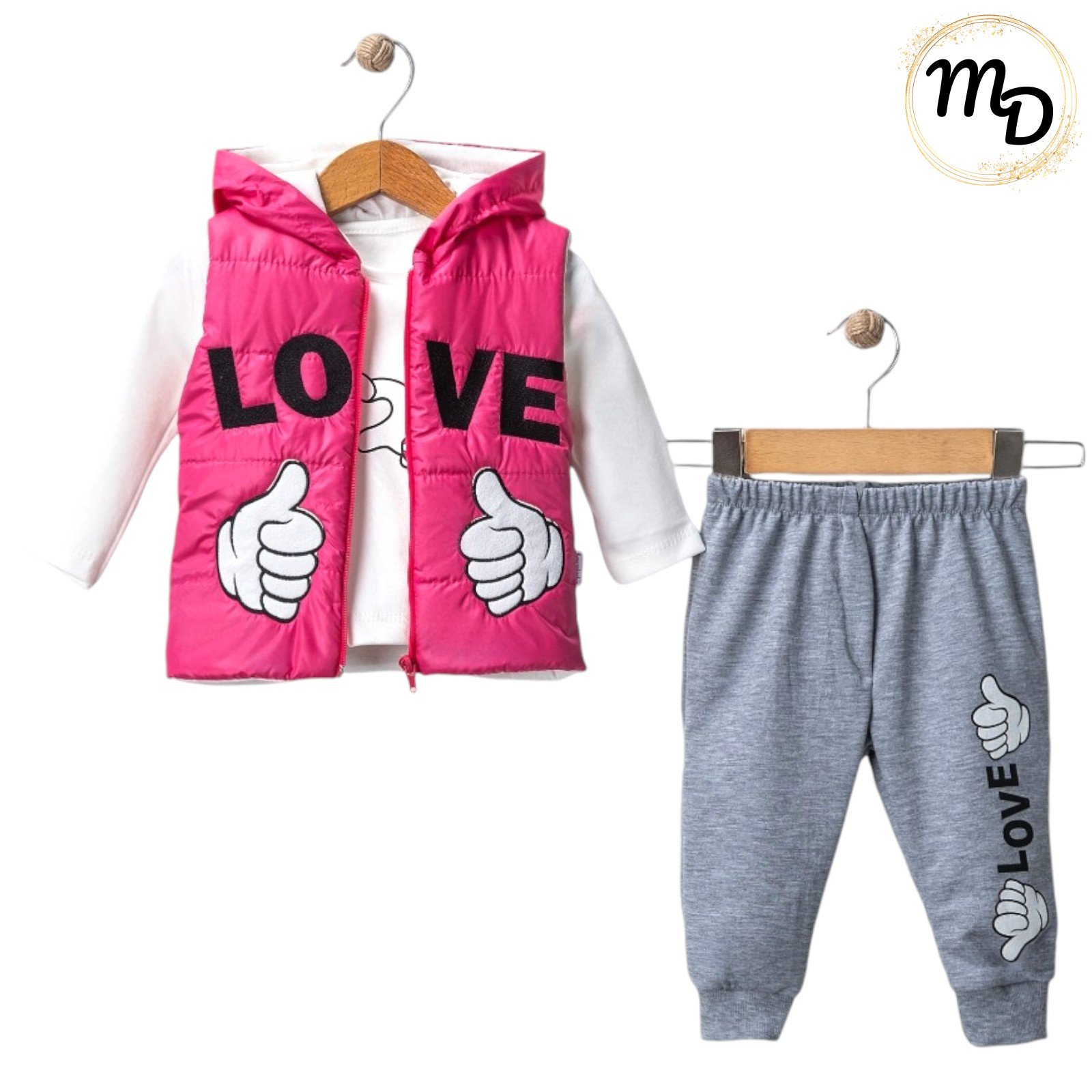 04-11__1080-o1 Σετ Παιδικό Maria Shop 9-12-18-24μην. Για Κορίτσι Βαμβακερό - Image 1