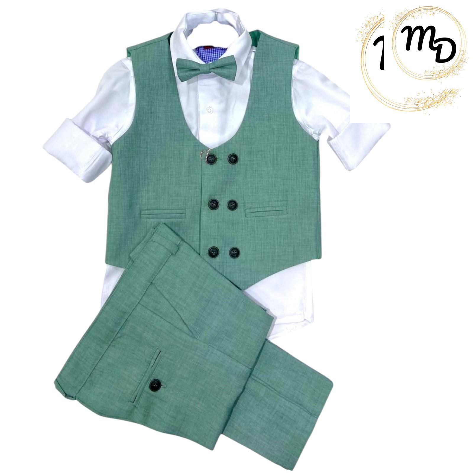 04-13__1900-o1-3 Κοστούμι Παιδικό Με Γιλέκο 6-7-8-9χρ Maria Shop Για Αγόρι Βαμβακερό - Image 1