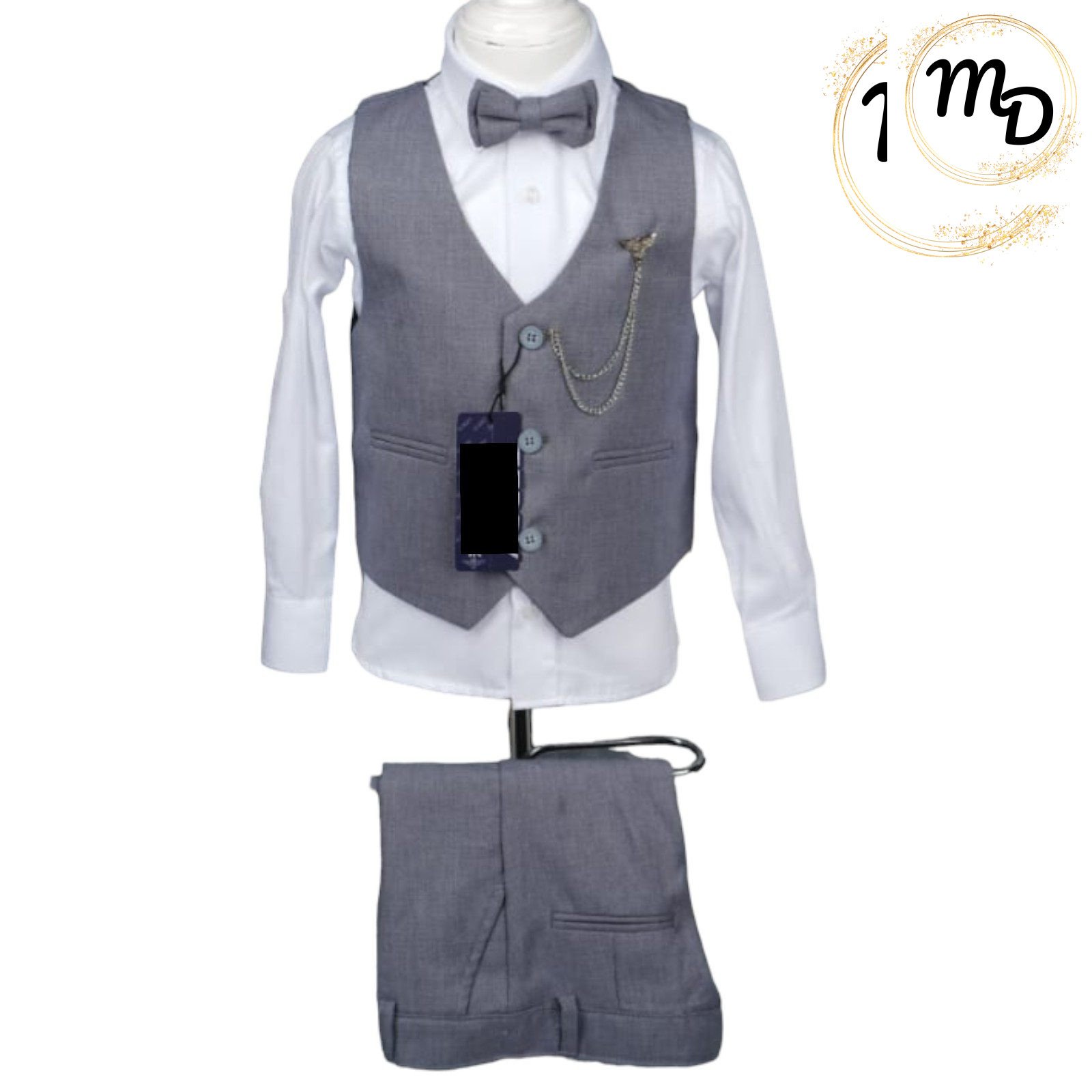 04-72Ζ1700-o1-4 Κοστούμι Παιδικό Με Γιλέκο 9-10-11-12χρ Maria Shop Για Αγόρι Βαμβακερό - Image 1