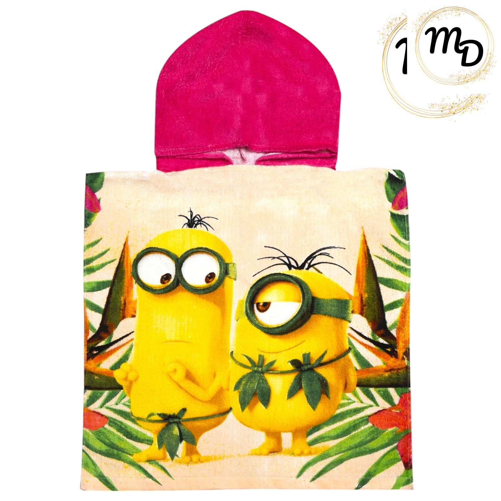 UN09108-1-o1 Πόντσο Παιδικό 50x100cm Minnions Για Κορίτσι Βαμβακερό - Image 1